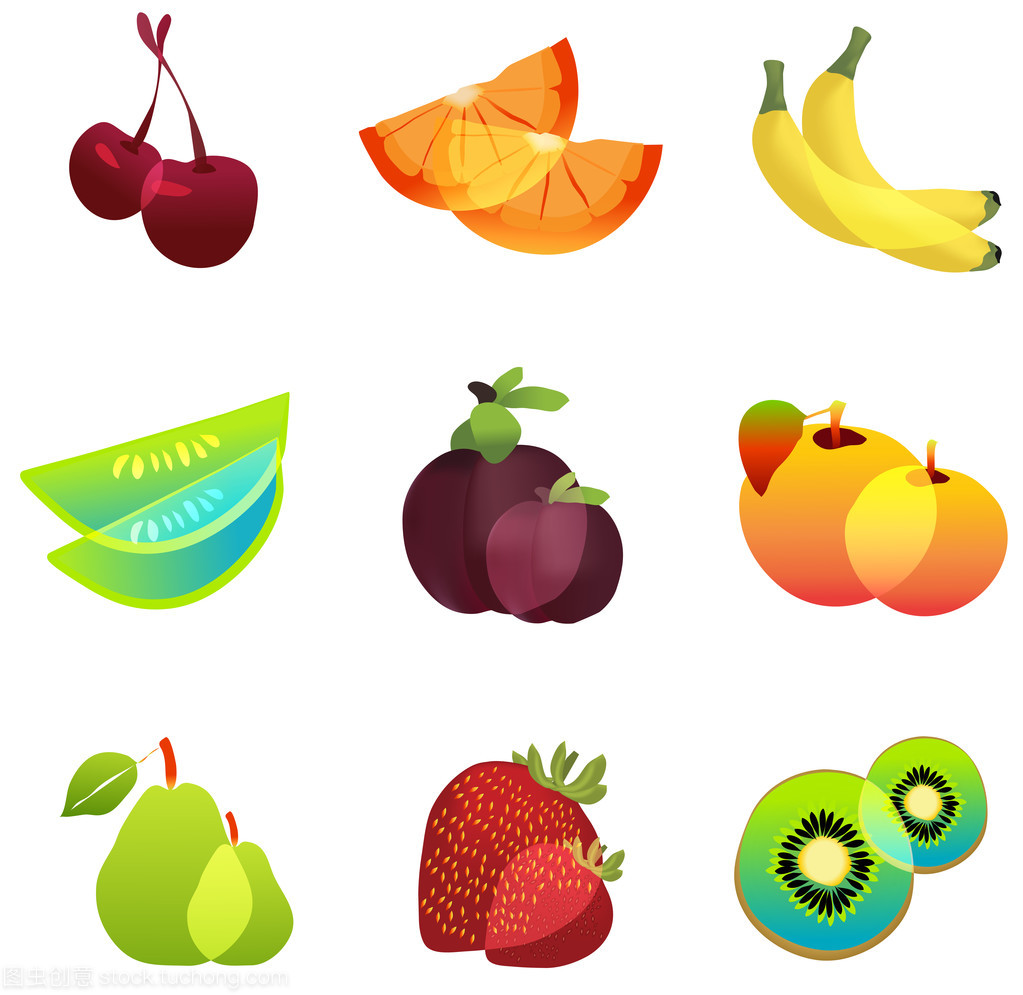 水果标志元素与图标 设计语言中的自然魅力