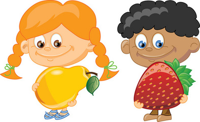 儿童卡通形象中的水果与蔬菜——积极引导健康生活方式